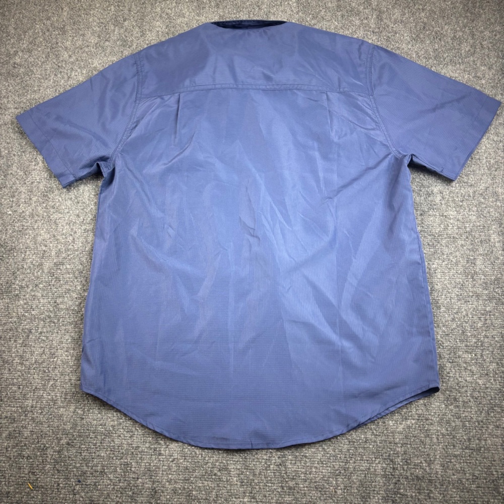 KILLIK Men’s Blue Short Sleeve Button Up Fishing Shirt UPF 40 Moisture Wick - M - Picture 2 of 7